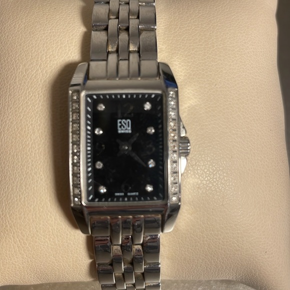ESQ Swiss (by Movado) women’s diamond accent MOP Dial Watch - Picture 2 of 8